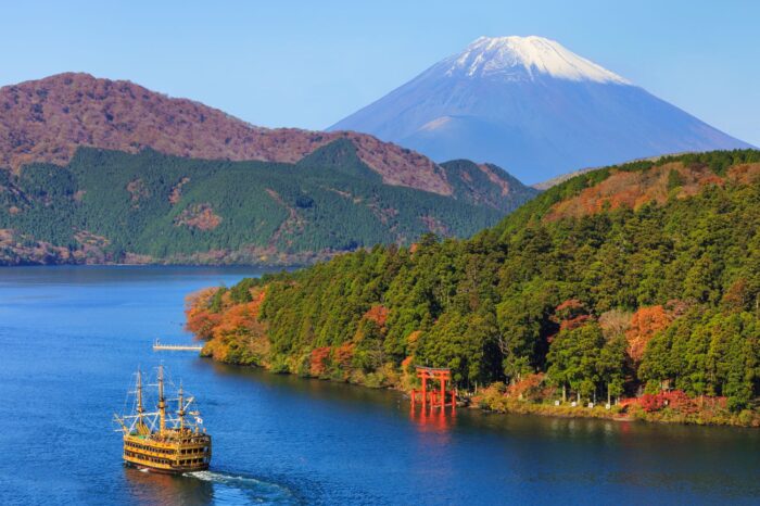 Kejserliga huvudstäder och berget Fuji